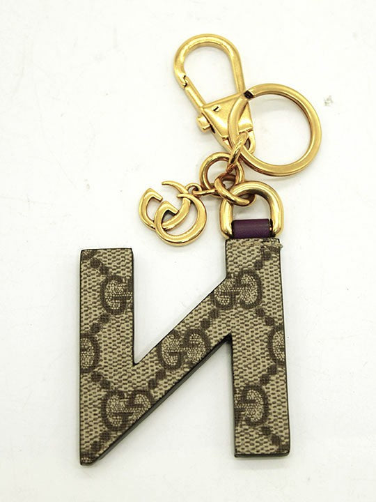 Gucci GG Signature Initial Keyring 'N' (Blue x Purple)