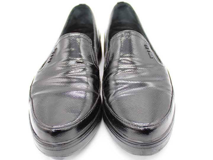 Prada Patent Leather Slip-On Shoes (Black)