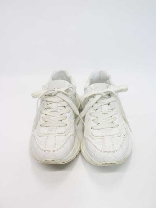 Gucci Lighton Logo Leather Sneaker (Model 722152) (White)