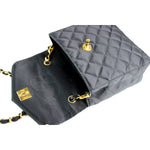 Chanel Mini Quilted Satin Chain Shoulder