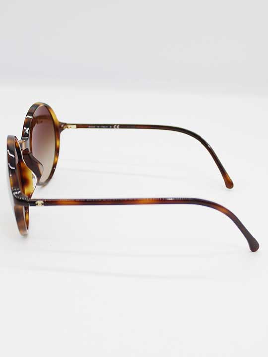 CHANEL Round Sunglasses Brown