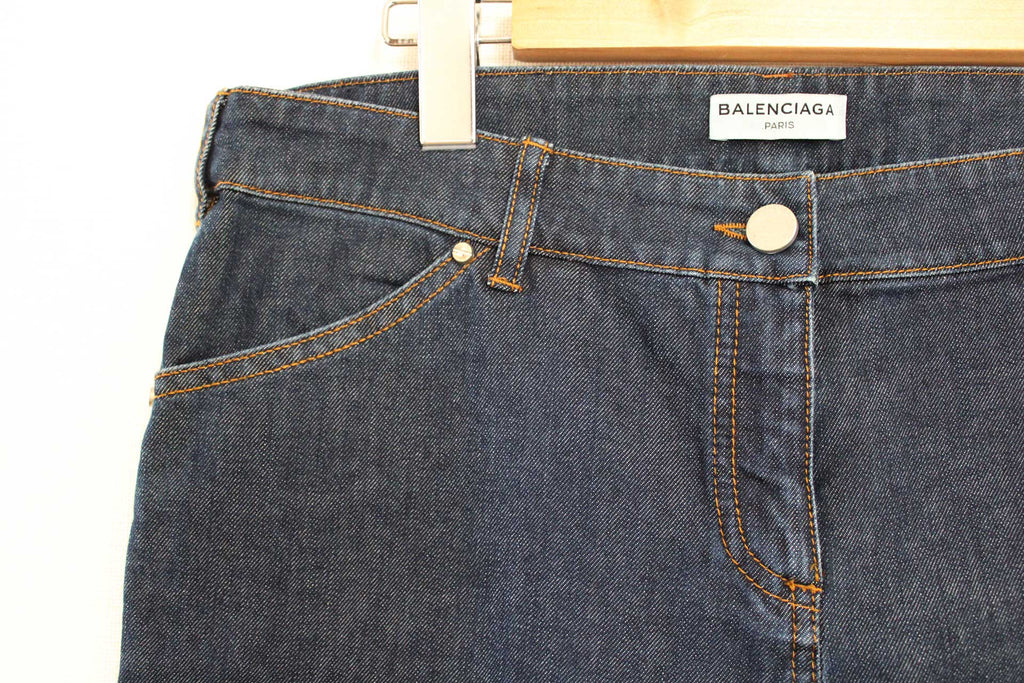 Balenciaga Straight Denim Pants Indigo Blue
