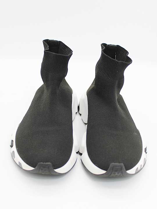 Balenciaga Speed Trainer Graffiti Sneakers Black x White