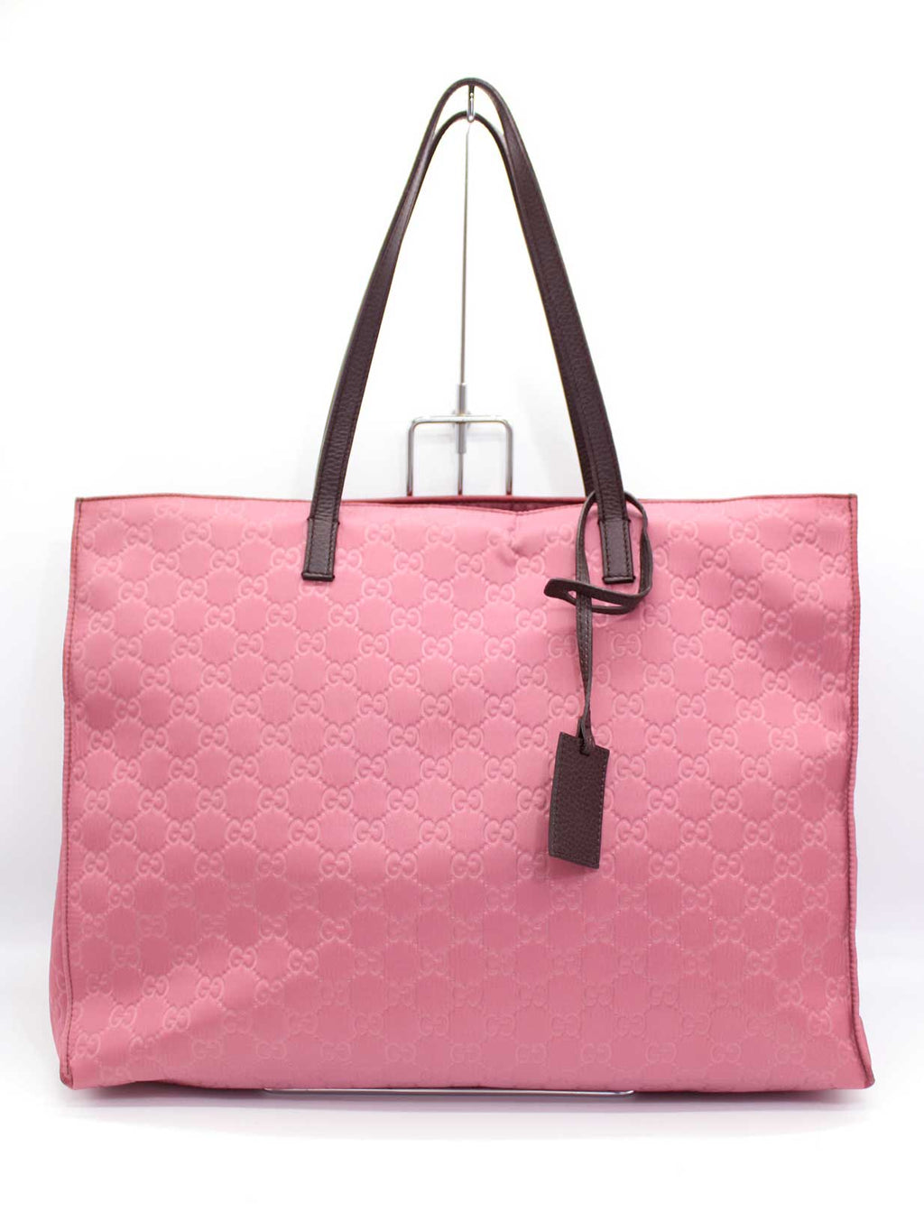 Gucci GG Nylon Tote/Shoulder Bag (Model 355729) (Purple x Brown)