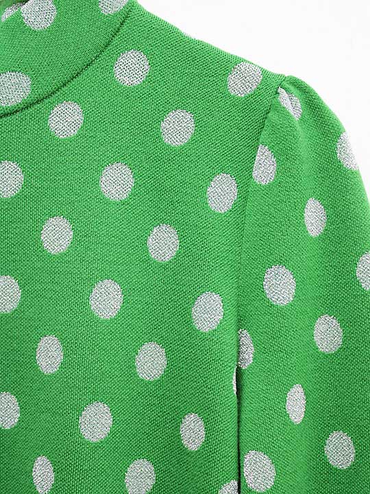 Gucci Dot Knit One-Piece Dress (Green x Silver)