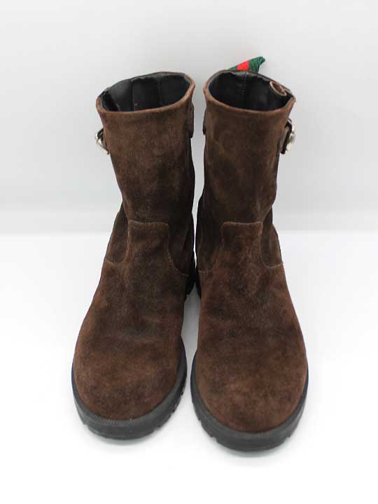 Gucci Sherry Line Engineer Boots (Model 323798) (Brown)
