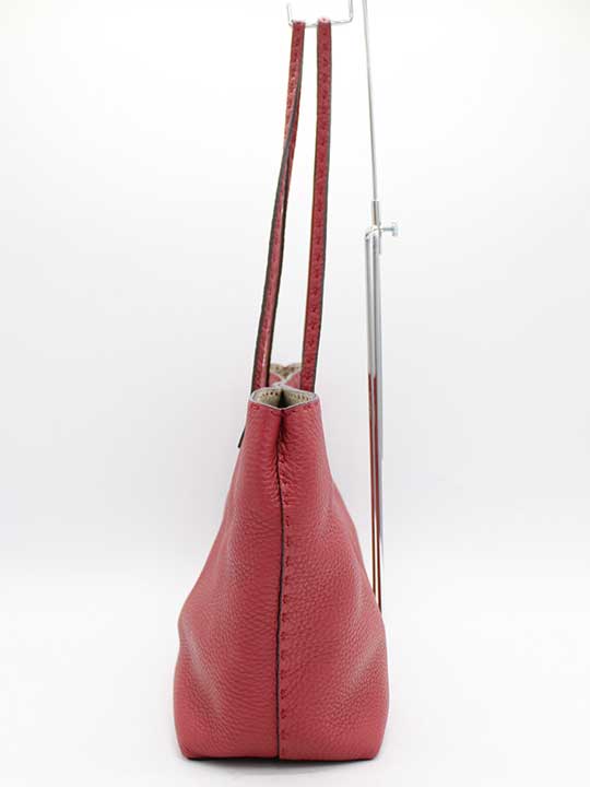 Fendi Selleria Carla Leather Tote Bag Red