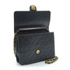 Chanel Black Lambskin Push-lock Single Flap