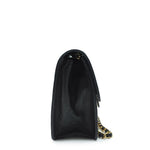 Chanel Black Lambskin Push-lock Single Flap