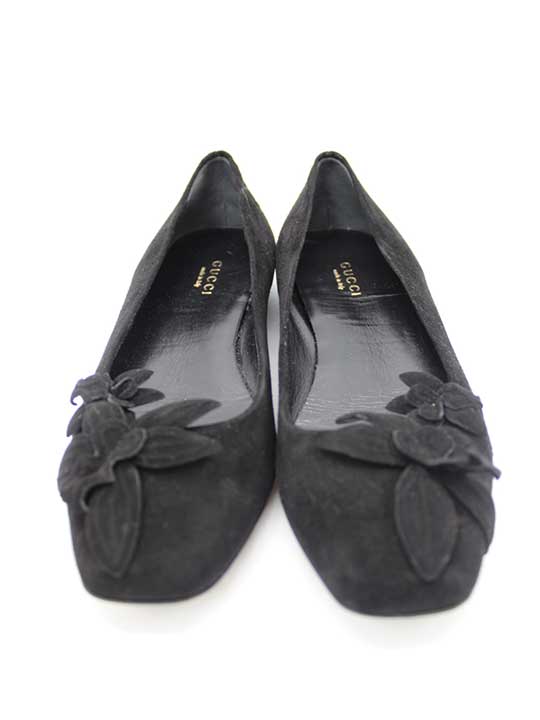 Gucci Square-Toe Low Pumps (Black)